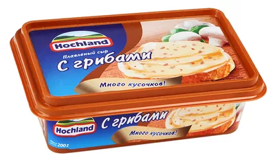 Сыр HOCHLAND плавленый с грибами 200 г 55%