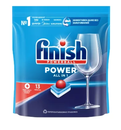 Таблетки для посудомоечной машины FINISH "Power" 13 шт