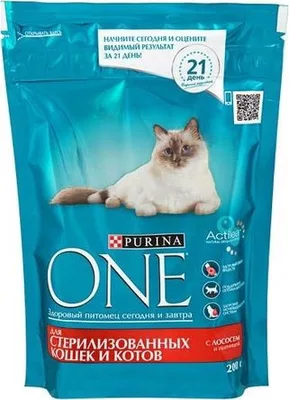 PURINA One лосось и пшеница для стерилизованных кошек и кастрированных котов 200 г