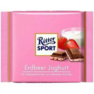 Шоколад RITTER SPORT молочный клубника с йогуртом 100 г