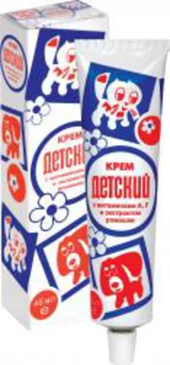 Крем "Детский" с витаминами A, F и экстрактом ромашки туб. алюм. 46 мл пач. картон.1