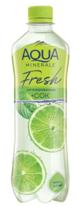Вода питьевая AQUA MINERALE "Актив" со вкусом лайма и мяты негазированная 0.5 л