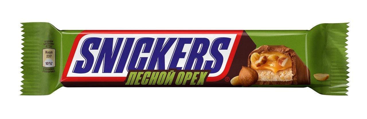 Батончик SNICKERS шоколадный с лесным орехом 81 г Батончик SNICKERS шоколадный с лесным орехом 81 г