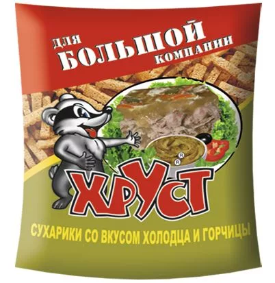 Сухарики ХРУСТ ржано-пшеничные холодец и горчица 100 г