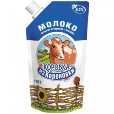 Молоко сгущенное КОРОВКА ИЗ КОРЕНОВКИ цельное с сахаром 270 г 8,5% м/у