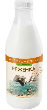 Ряженка АГРОКОМПЛЕКС ВЫСЕЛКОВСКИЙ 400 г 2,5%