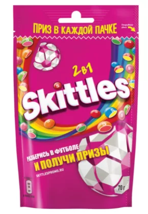 Драже SKITTLES 2в1 70 г