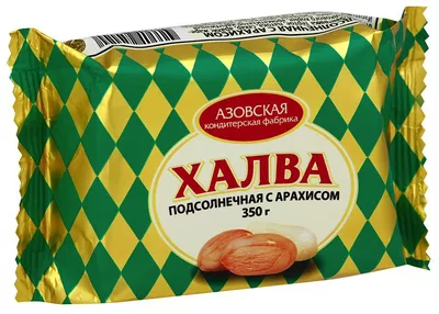Халва подсолнечная с арахисом 350 г Азовская КФ
