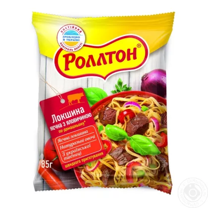 Лапша РОЛЛТОН "По-домашнему" с говядиной 85 г