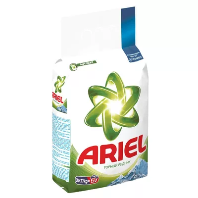 Порошок стиральный ARIEL "Горный родник" автомат 3 кг