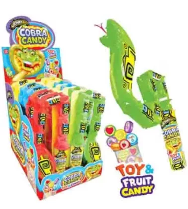 Леденец JOHNY BEE "Cobra Candy" со вкусом тутти фрутти 16 г