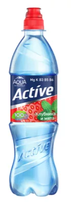 Вода питьевая AQUA MINERALE "Active. Клубника и мята" негазированная 0.5 л