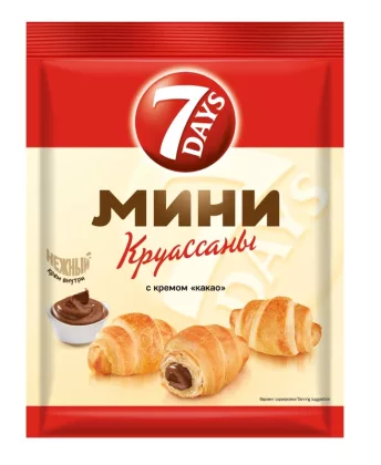 Круассаны 7 DAYS мини c кремом "какао" 123 г