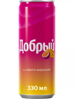 Напиток ДОБРЫЙ "Манго-маракуйя" сильногазированный 0.33 л