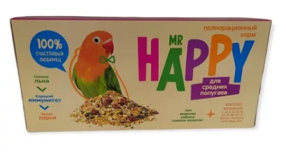 Корм MR HAPPY для средних попугаев 400 г