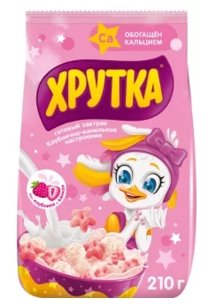 Готовый завтрак ХРУТКА клубника-ваниль 210 г