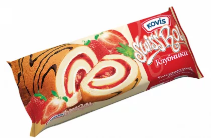 Рулет KOVIS бисквитный клубничный 175 г
