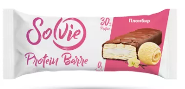 Батончик SOLVIE "Protein Barre"  протеиновые со вкусом пломбира в глазури 50 г