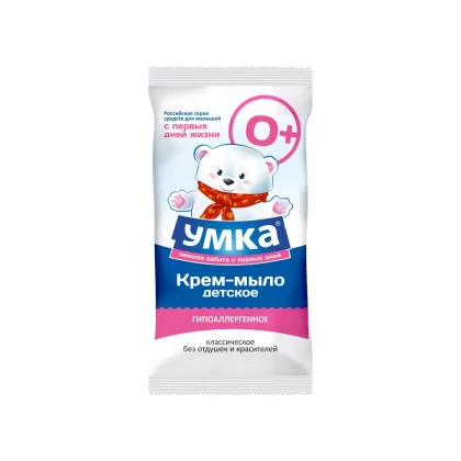 Умка Крем-мыло детское гипоаллергенное с экстрактом ромашки и череды уп. 80 г
