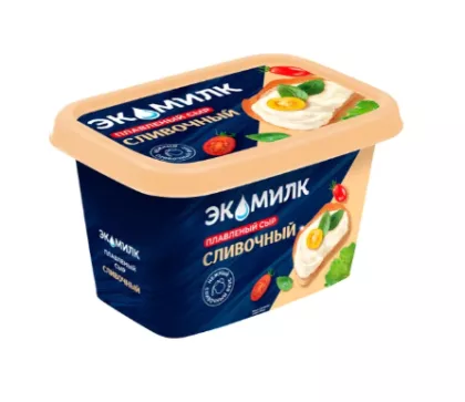 Сыр ЭКОМИЛК "Сливочный" плавленый 350 г 55%
