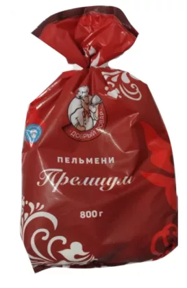 Пельмени Премиум 0,8кг в красном Добрый Повар