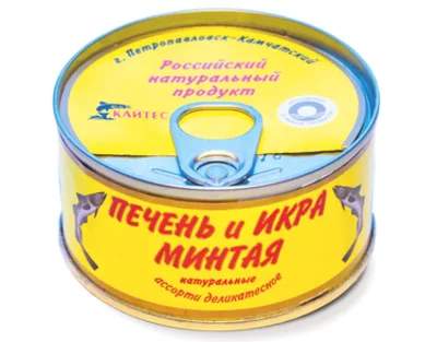 Печень и икра КАЙТЕС "Ассорти деликатесное" минтая 120 г