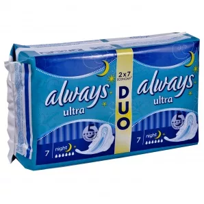 Прокладки гигиенические Always Duo Ultra night уп.7х2 Прокладки гигиенические Always Duo Ultra night уп.7х2