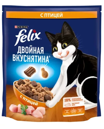PURINA Felix "Двойная Вкуснятина" с птицей 600 г