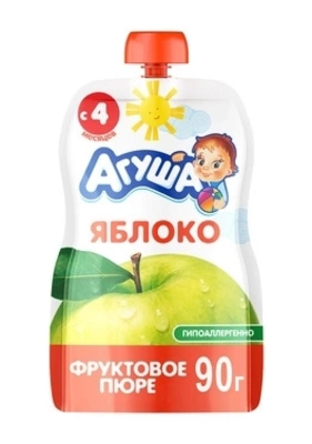 Агуша Пюре яблоко 4+ мес. уп. 90 г Агуша Пюре яблоко 4+ мес. уп. 90 г