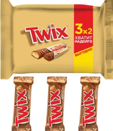 Батончик TWIX с карамелью в молочном шоколаде 3х55 г
