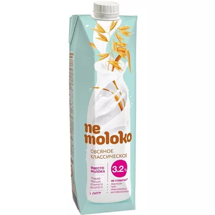 Напиток NE MOLOKO "Овсяный" классический с кальцием и витамином В2 1 л 3,2%