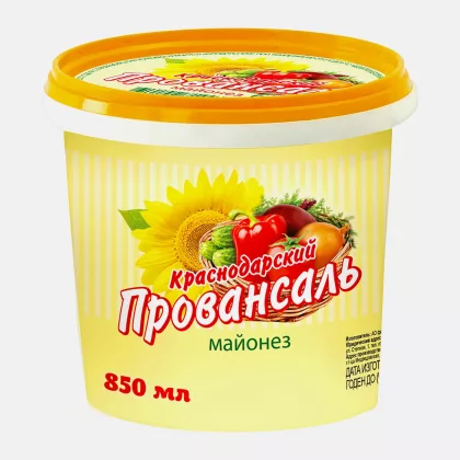 Майонез АГРОКОМПЛЕКС ВЫСЕЛКОВСКИЙ Провансаль 67% 822 г