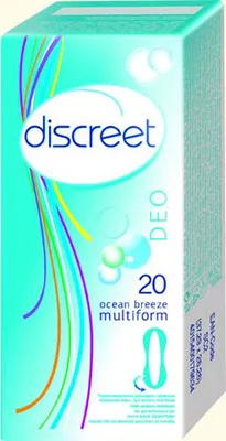 Прокладки гигиенические DISCREET "Deo Waterlily multiform" ежедневные 20 шт