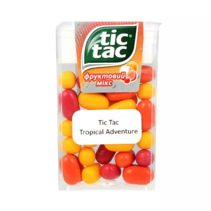 Драже TIC TAC "Фруктовый микс" со вкусом вишни, апельсина и маракуйи 16 г