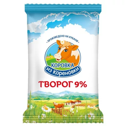 Творог КОРОВКА ИЗ КОРЕНОВКИ Творог 180 грамм 180 г 9%