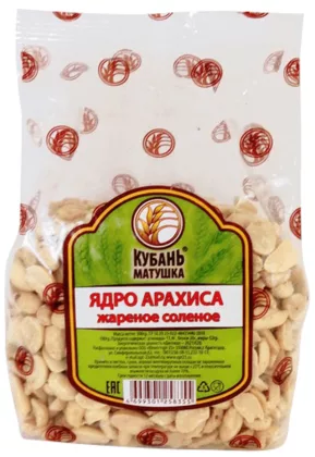 Арахис КУБАНЬ-МАТУШКА жареный очищенный соленый 300 г