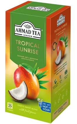 Чай зеленый AHMAD TEA "Tropical Sunrise" 25х1,5г