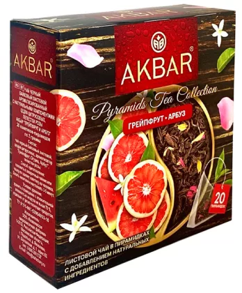 Чай черный AKBAR "Грейпфрут и арбуз" 20х2г