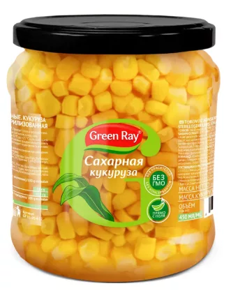 Кукуруза GREEN RAY сахарная 450 мл