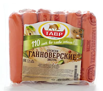 Сосиски ТАВР "Ганноверские Экстра" 600 г