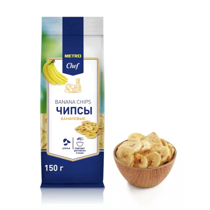 банановые чипсы 150г Metro Chef