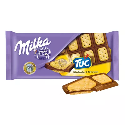 Шоколад MILKA "Tuc" молочный с соленым крекером 87 г