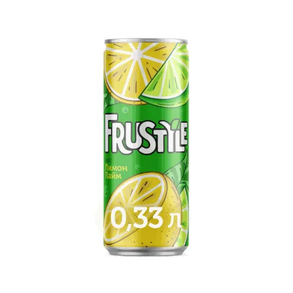 Напиток FRUSTYLE "Лимон-Лайм" сильногазированный 0.33 л
