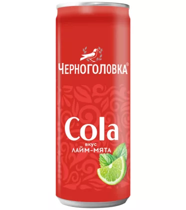 Лимонад ЧЕРНОГОЛОВКА "Кола Лайм-Мята" газированный 330 мл