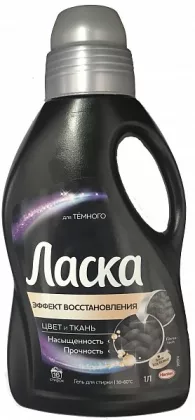 Гель для стирки ЛАСКА "Эффект восстановления" для темного 1 л