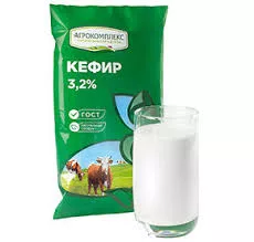 Кефир АГРОКОМПЛЕКС 900 мл 3,2%