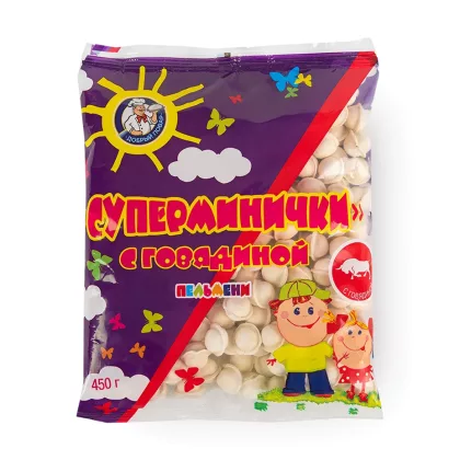Пельмени ДОБРЫЙ ПОВАР "Суперминички" с говядиной 450 г