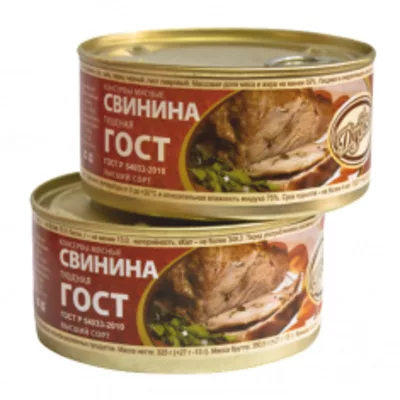Свинина тушеная ДУБКИ высший сорт 325 г