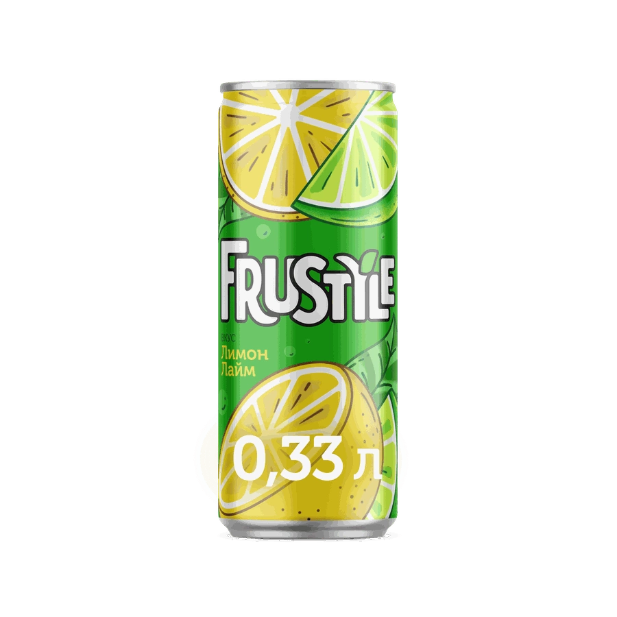 Напиток FRUSTYLE "Лимон-Лайм" сильногазированный 0.33 л