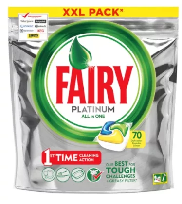 Капсулы для посудомоечных машин FAIRY "Platinum All in One" лимон 70 шт